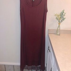 Nina Leonard Dark Red Dress size small